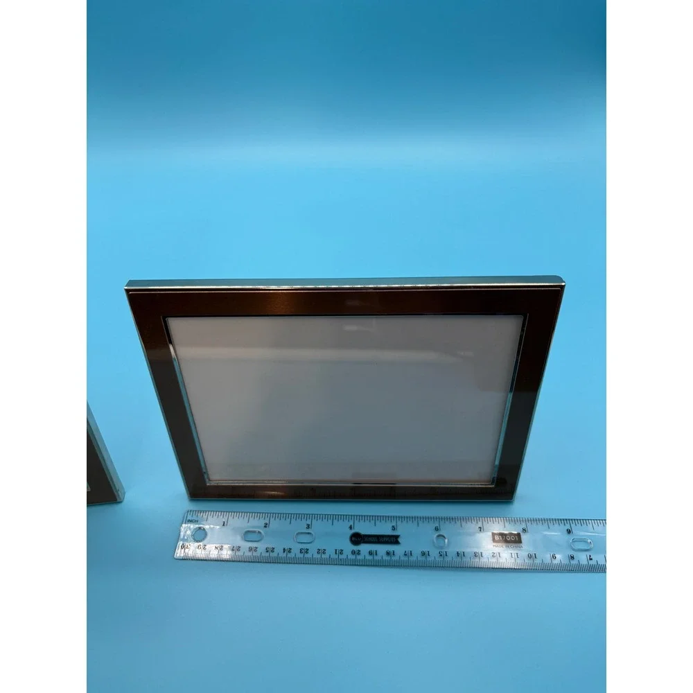 Rose Gold Copper Silver Trim 5x7 Picture Frame Set of 2 Modern Tabletop Pair